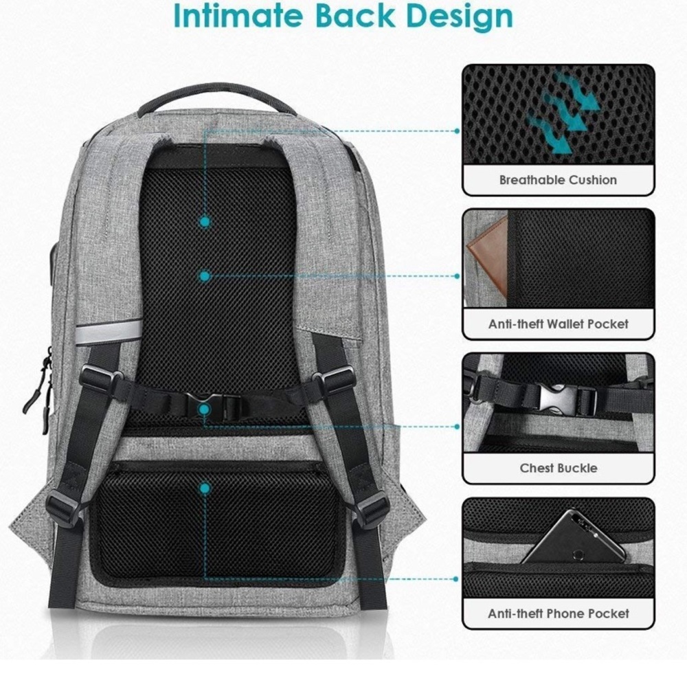 Gray backpack - Picture 4 of 7